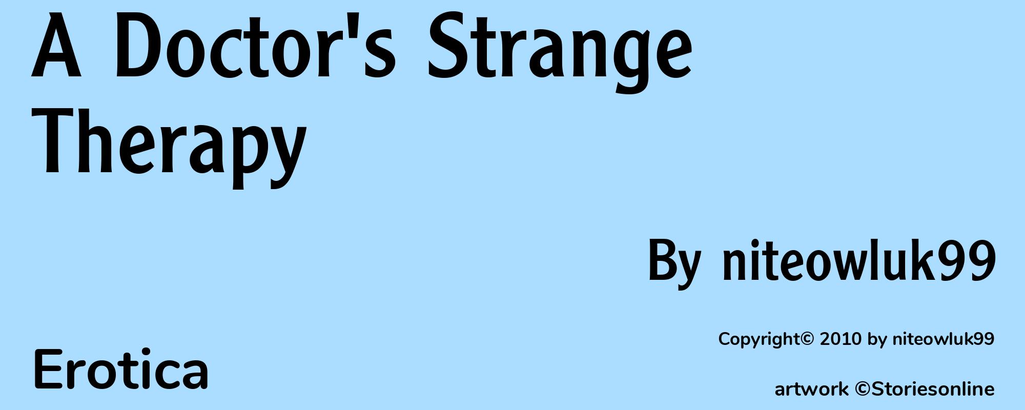 A Doctor's Strange Therapy - Cover