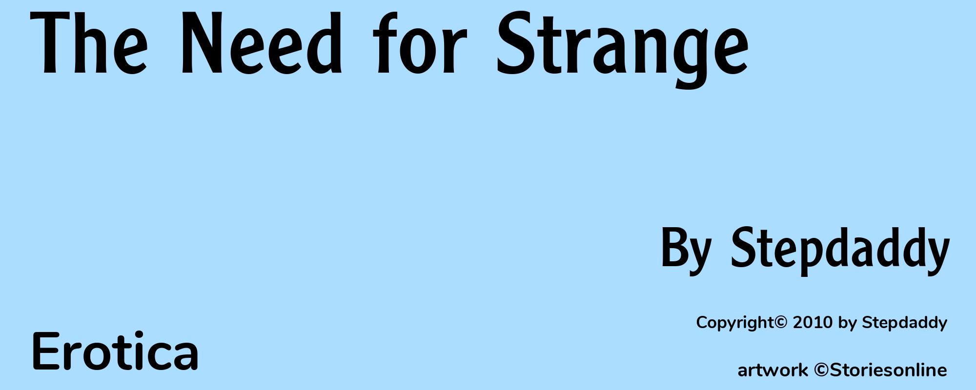 The Need for Strange - Cover