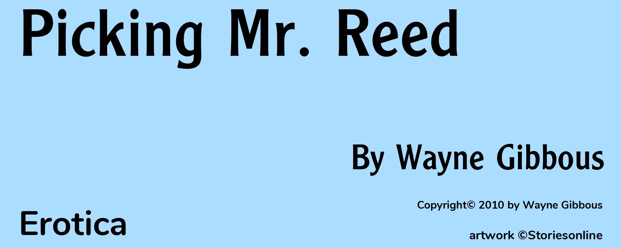 Picking Mr. Reed - Cover
