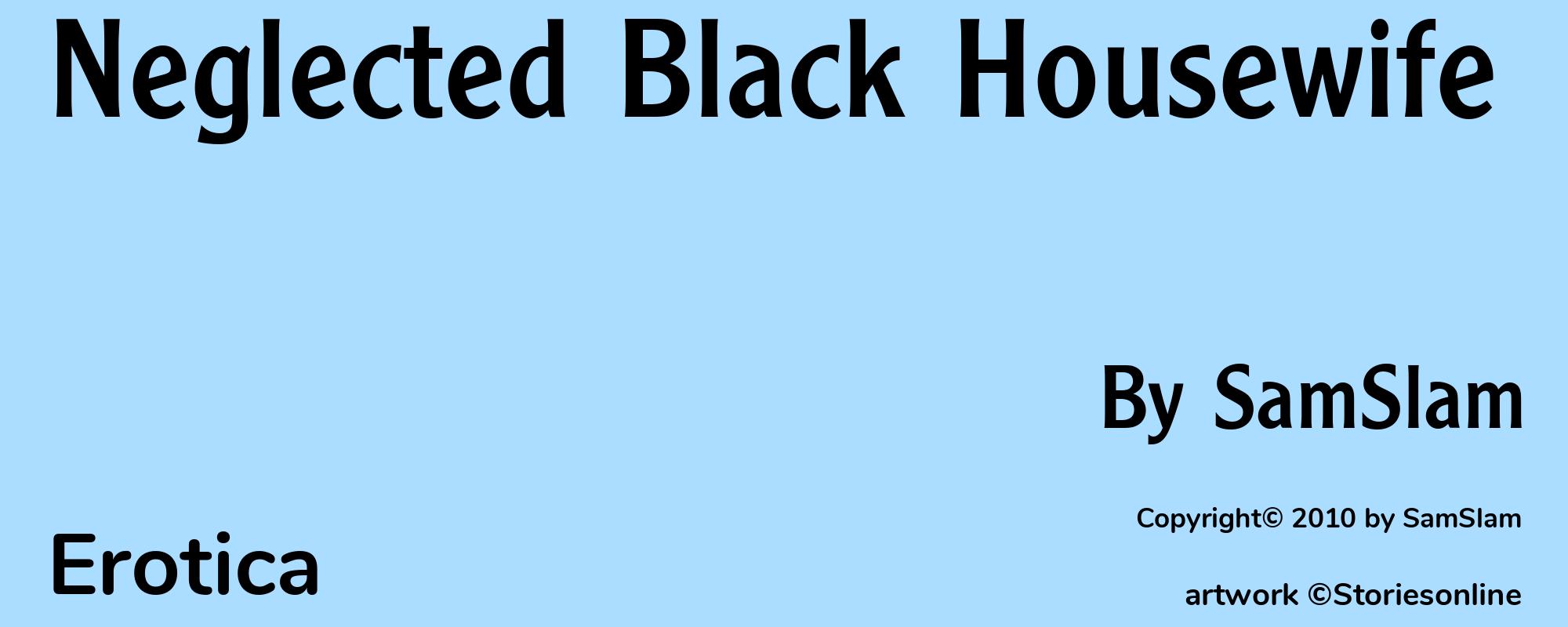 Neglected Black Housewife - Cover
