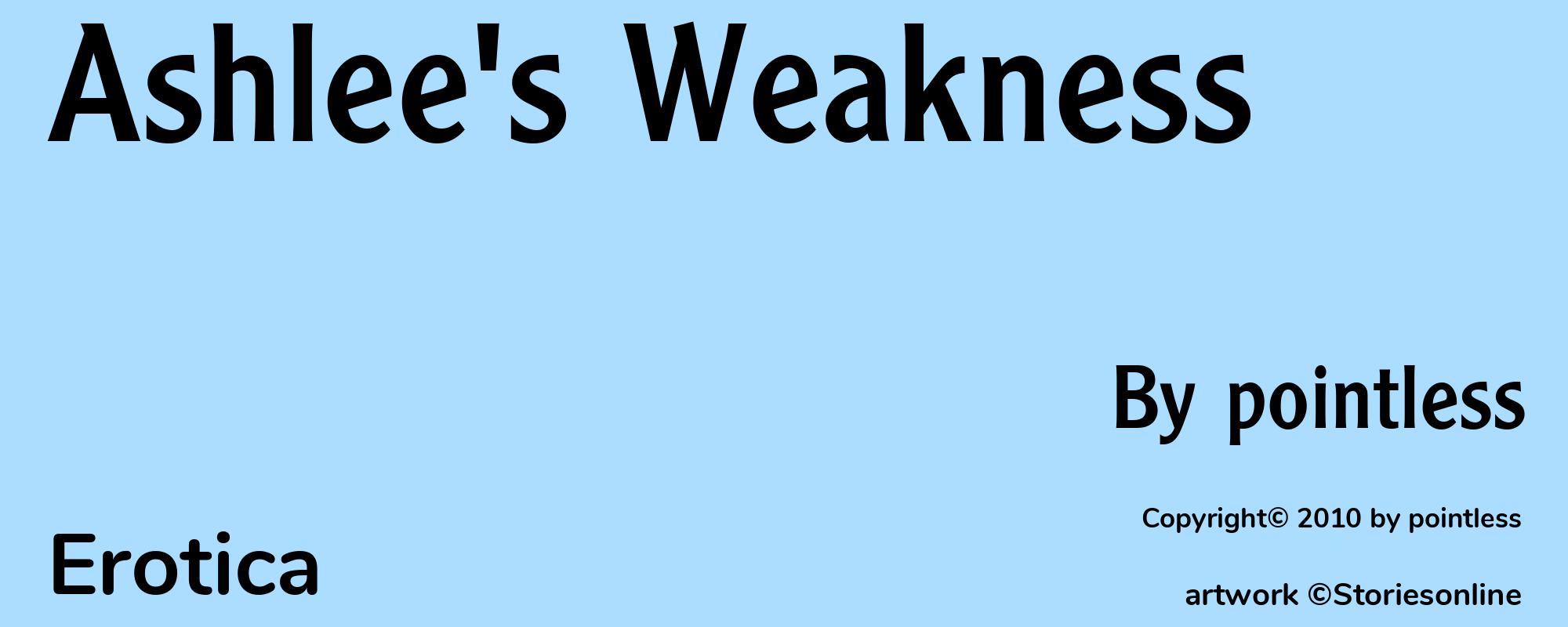 Ashlee's Weakness - Cover