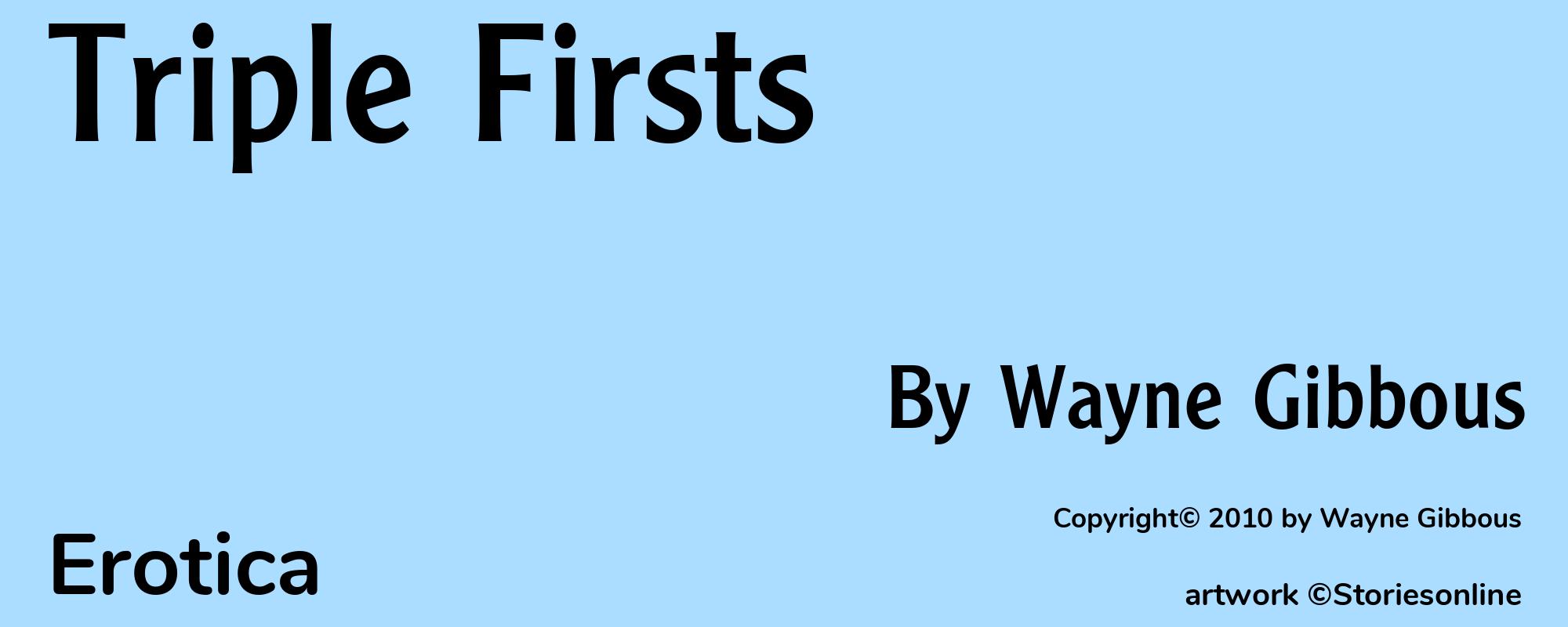Triple Firsts - Cover