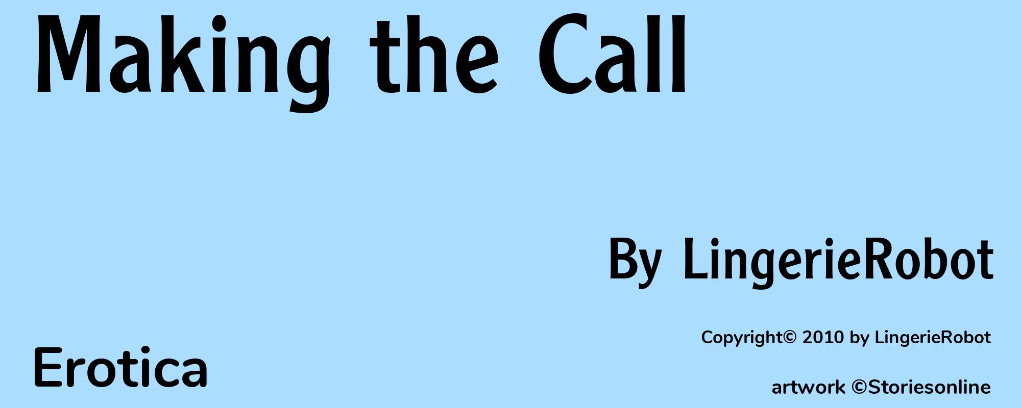 Making the Call - Cover