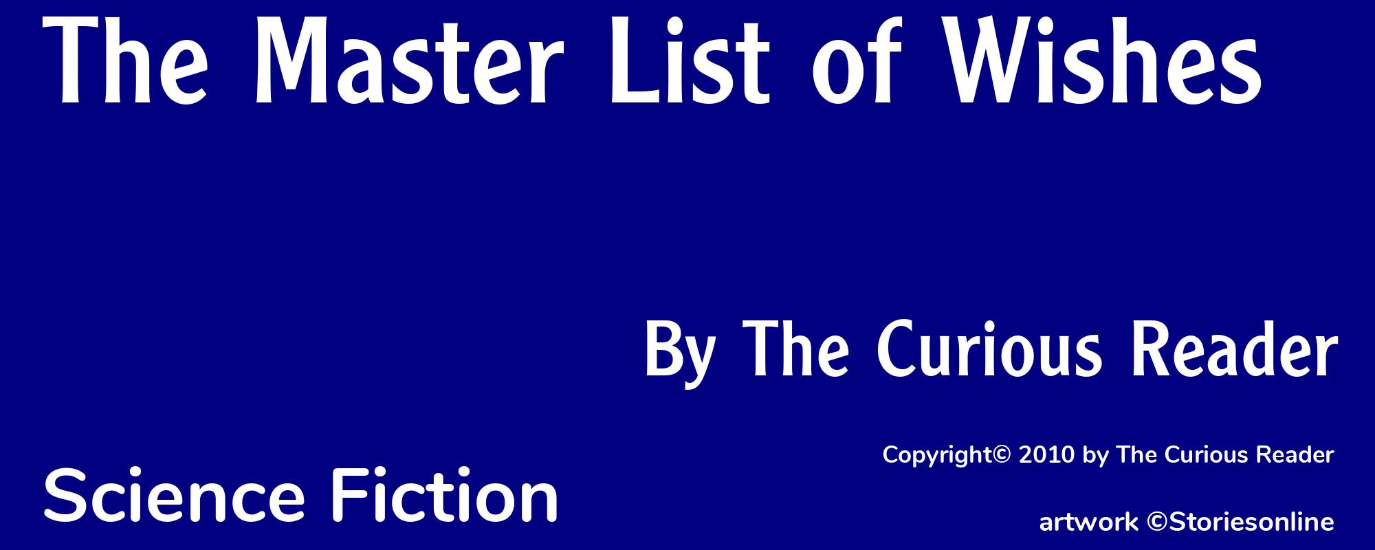 The Master List of Wishes - Cover