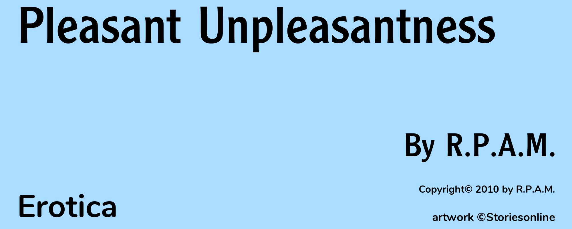 Pleasant Unpleasantness - Cover