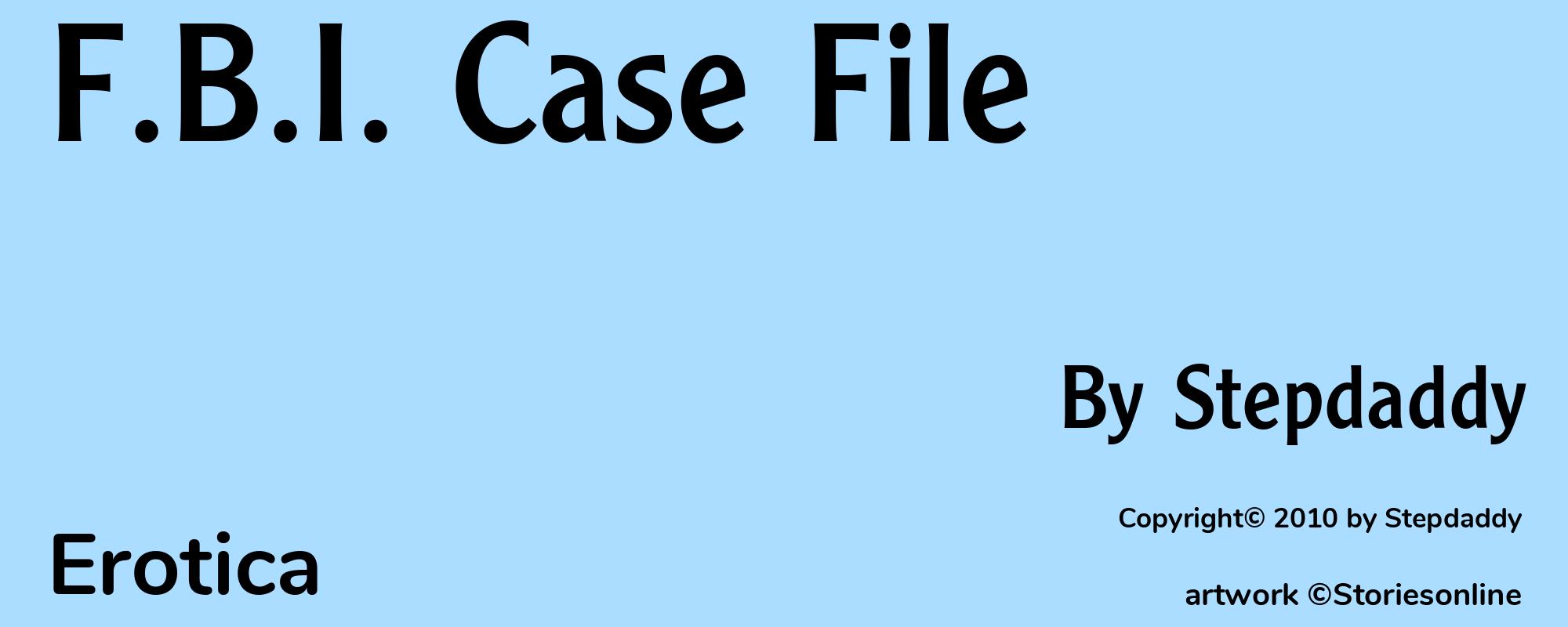 F.B.I. Case File - Cover
