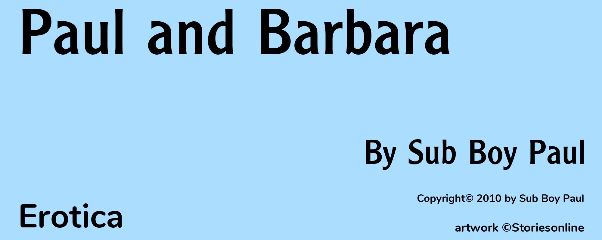 Paul and Barbara - Cover