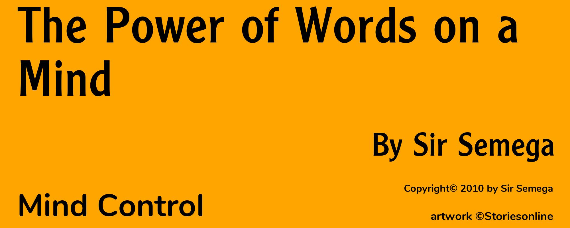 The Power of Words on a Mind - Cover
