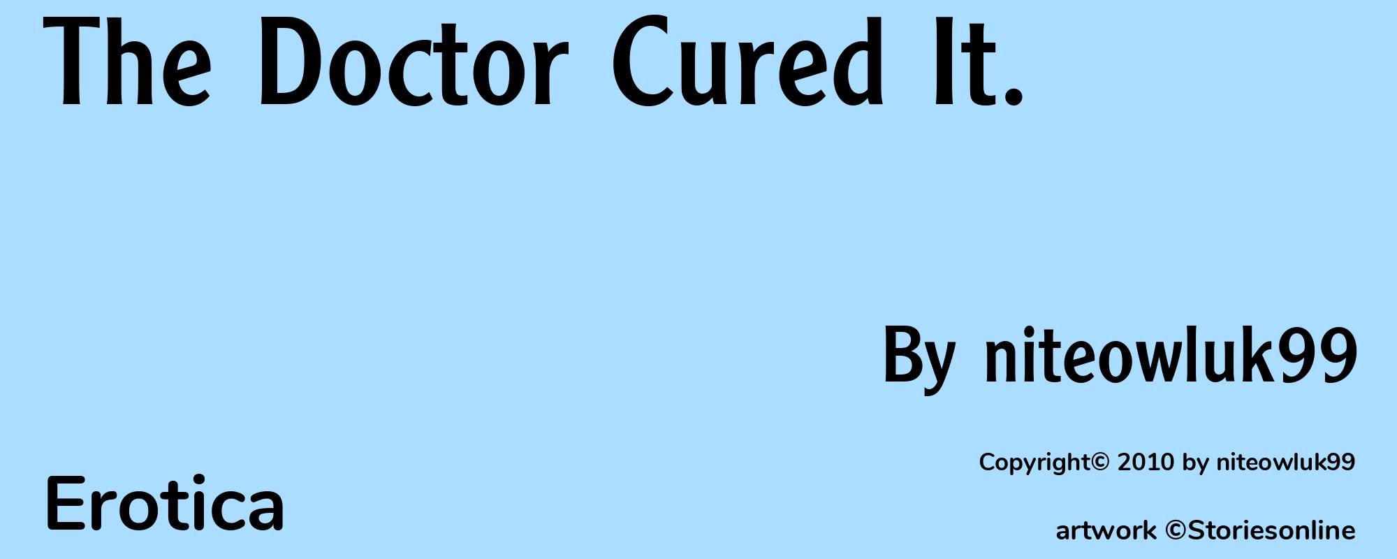 The Doctor Cured It. - Cover