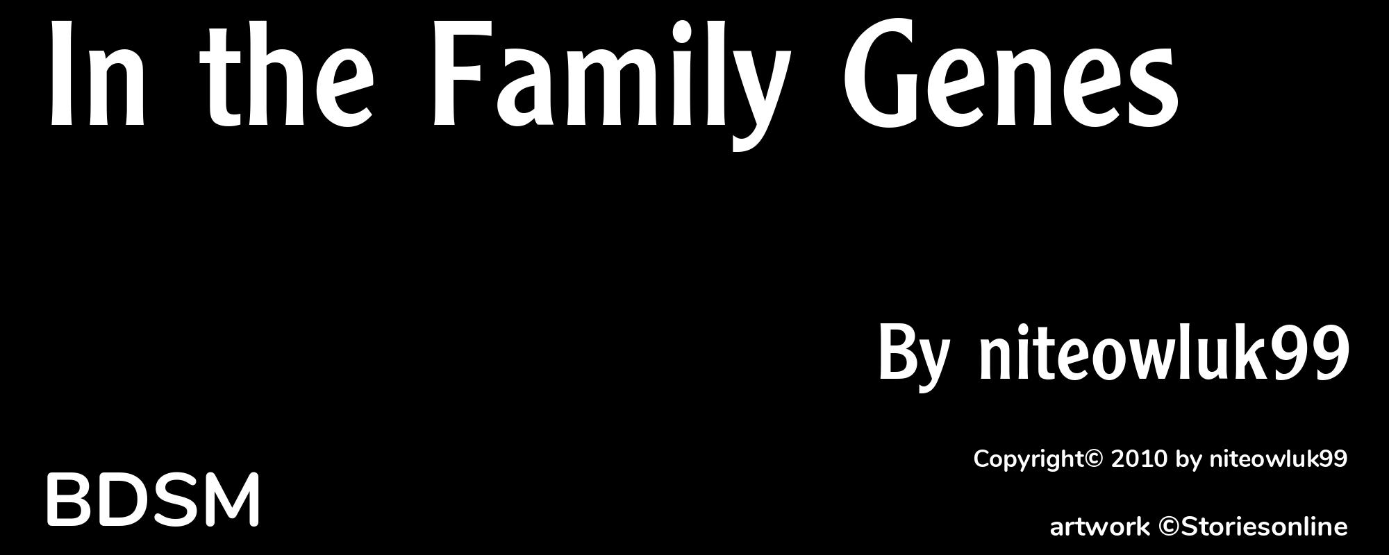 In the Family Genes - Cover