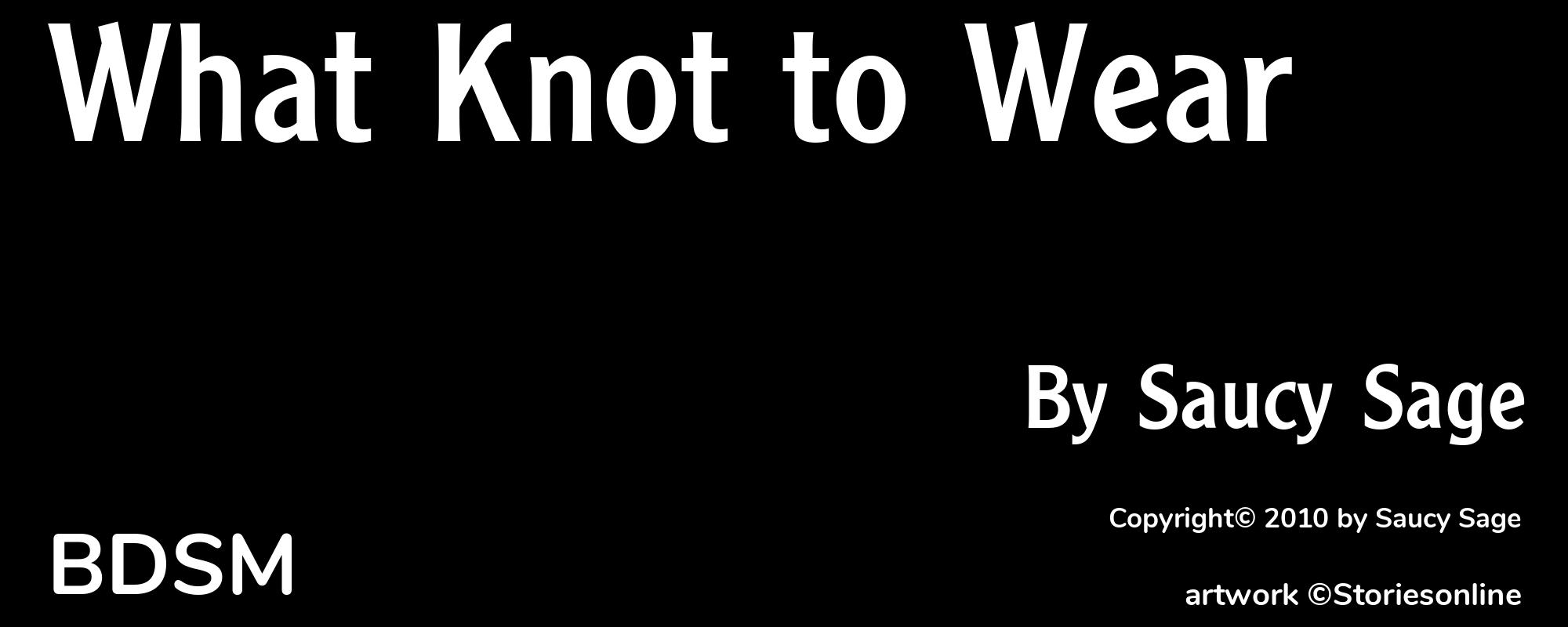 What Knot to Wear - Cover