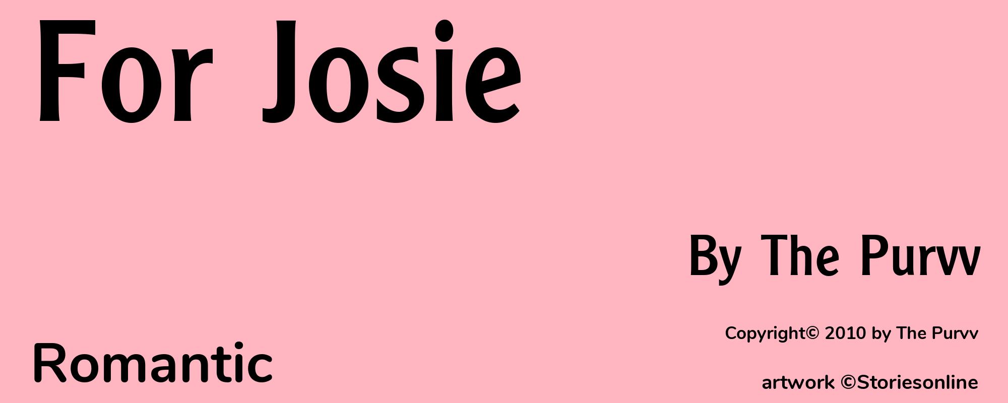 For Josie - Cover