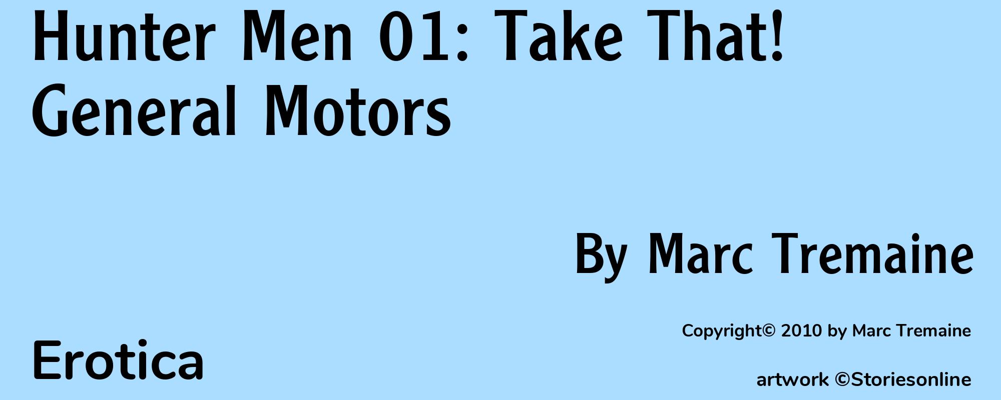Hunter Men 01: Take That! General Motors - Cover
