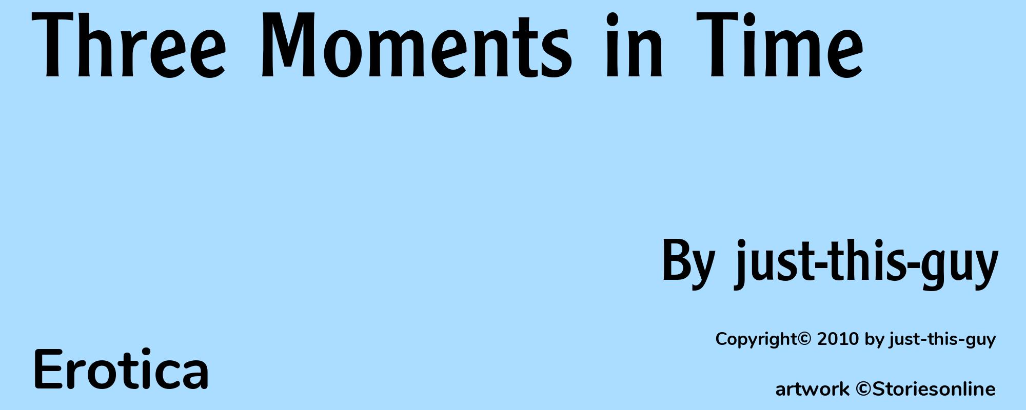 Three Moments in Time - Cover