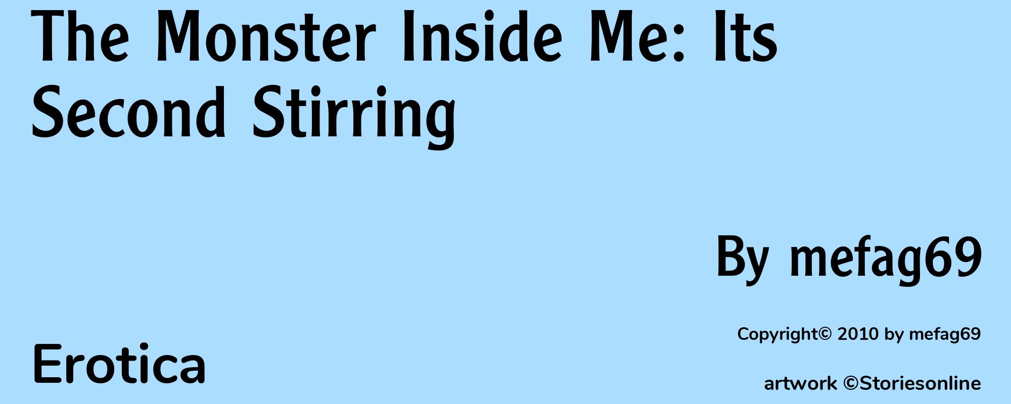 The Monster Inside Me: Its Second Stirring - Cover