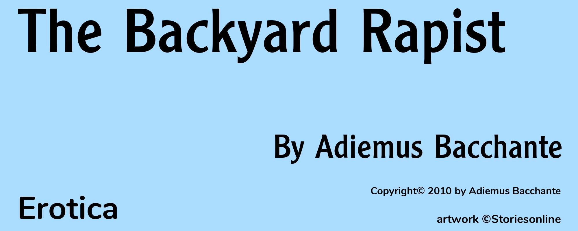 The Backyard Rapist - Cover