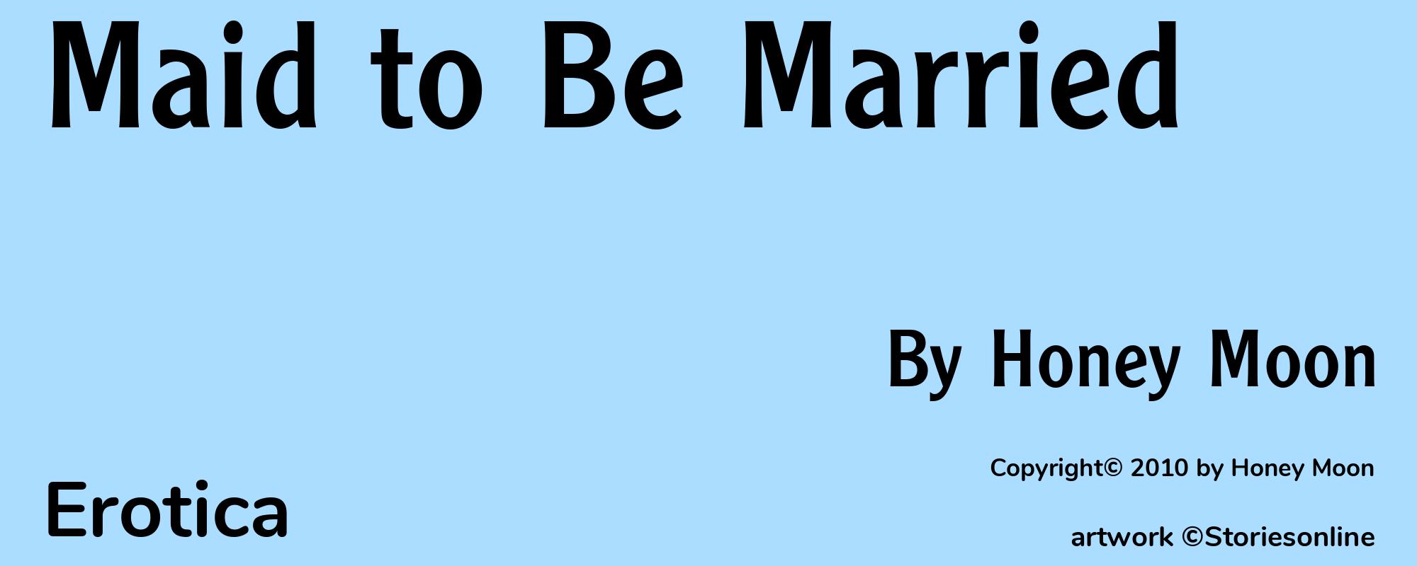 Maid to Be Married - Cover