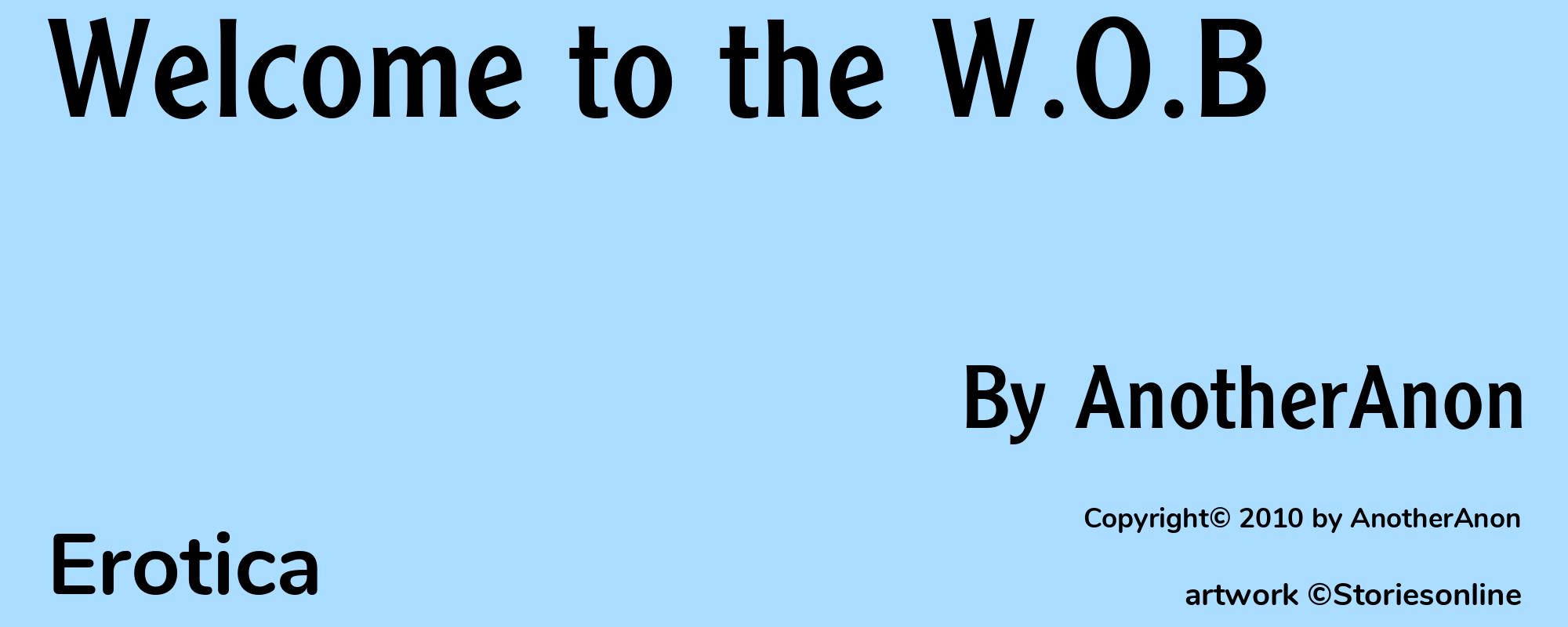 Welcome to the W.O.B - Cover
