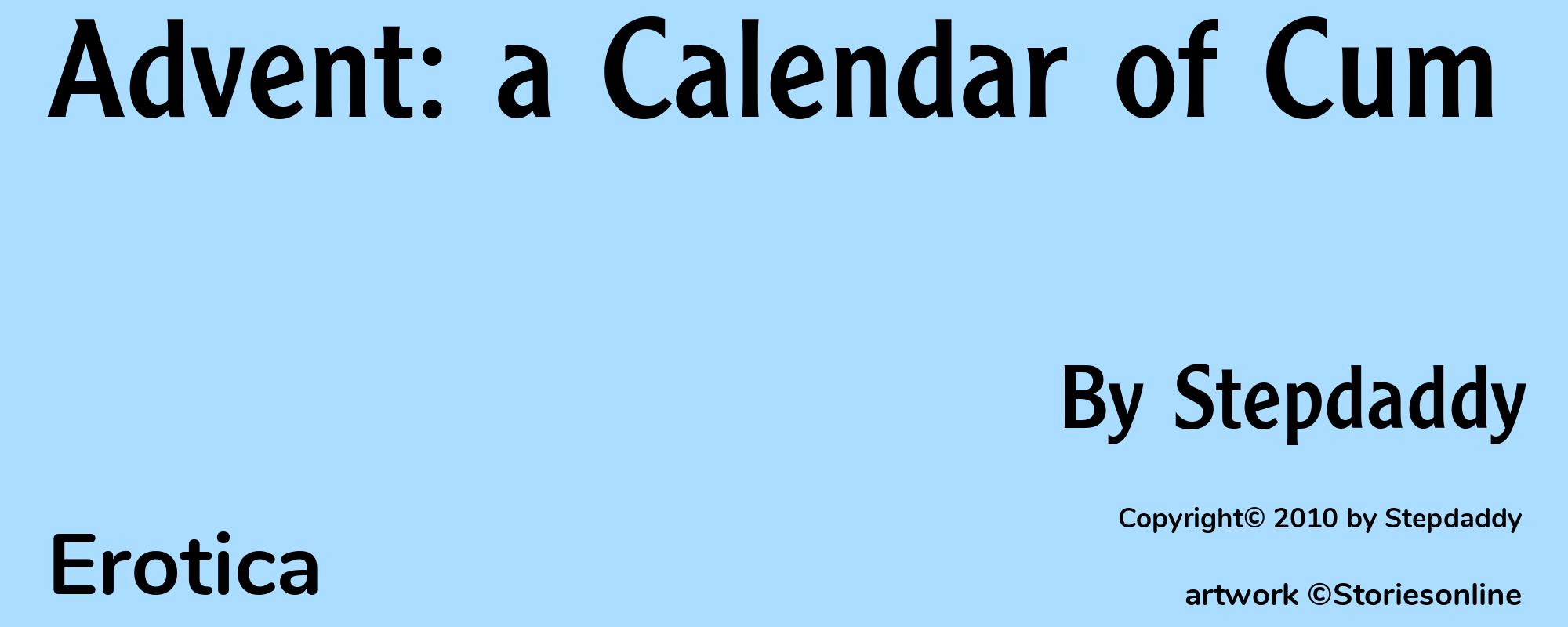 Advent: a Calendar of Cum - Cover