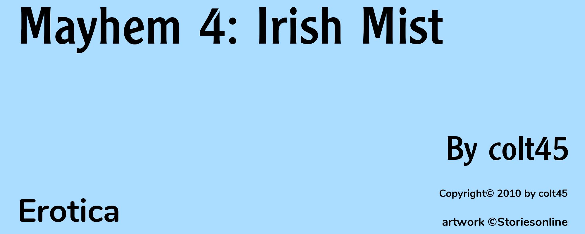 Mayhem 4: Irish Mist - Cover