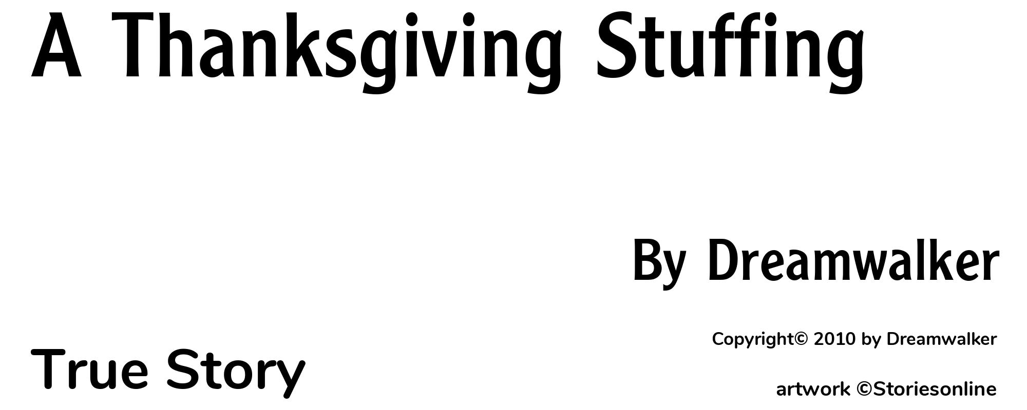 A Thanksgiving Stuffing - Cover