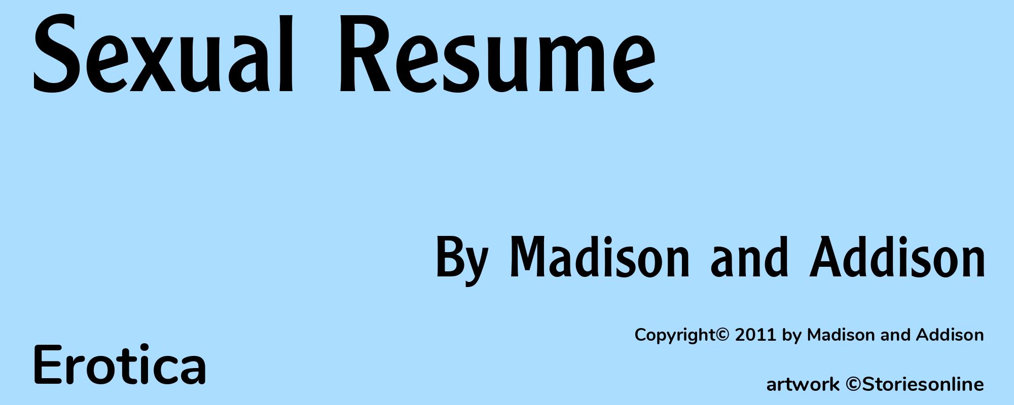 Sexual Resume - Cover