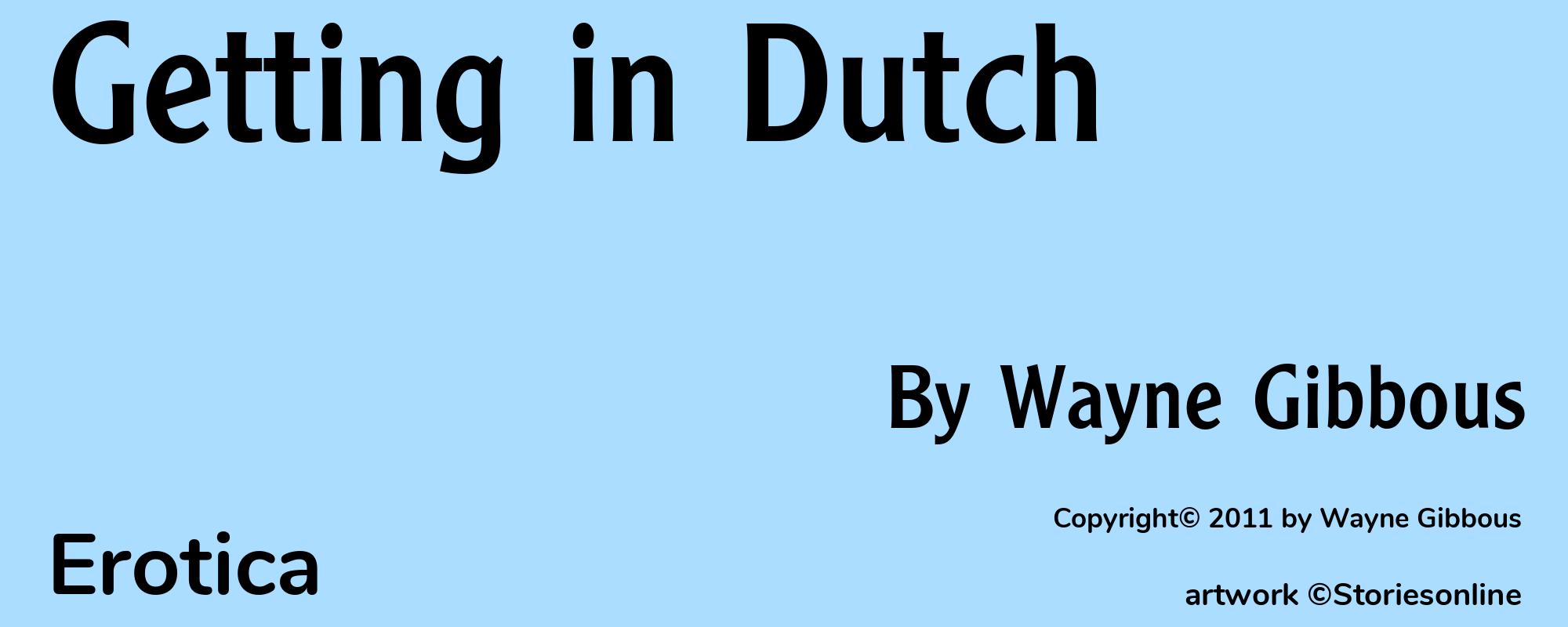Getting in Dutch - Cover