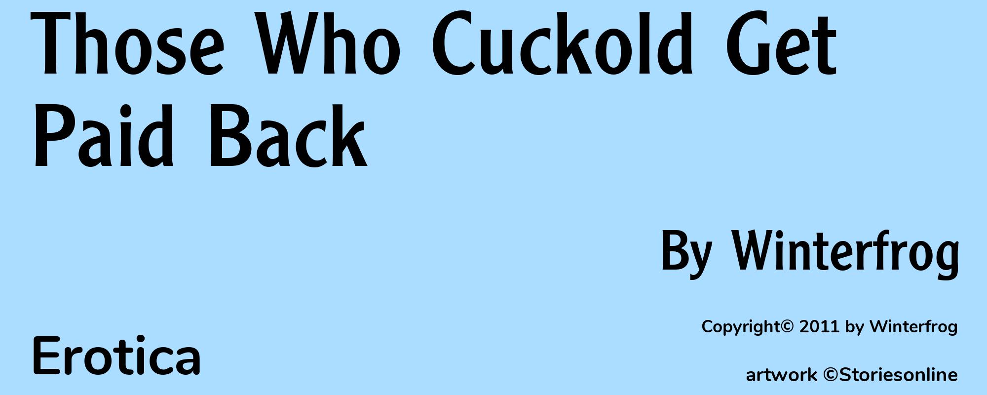 Those Who Cuckold Get Paid Back - Cover