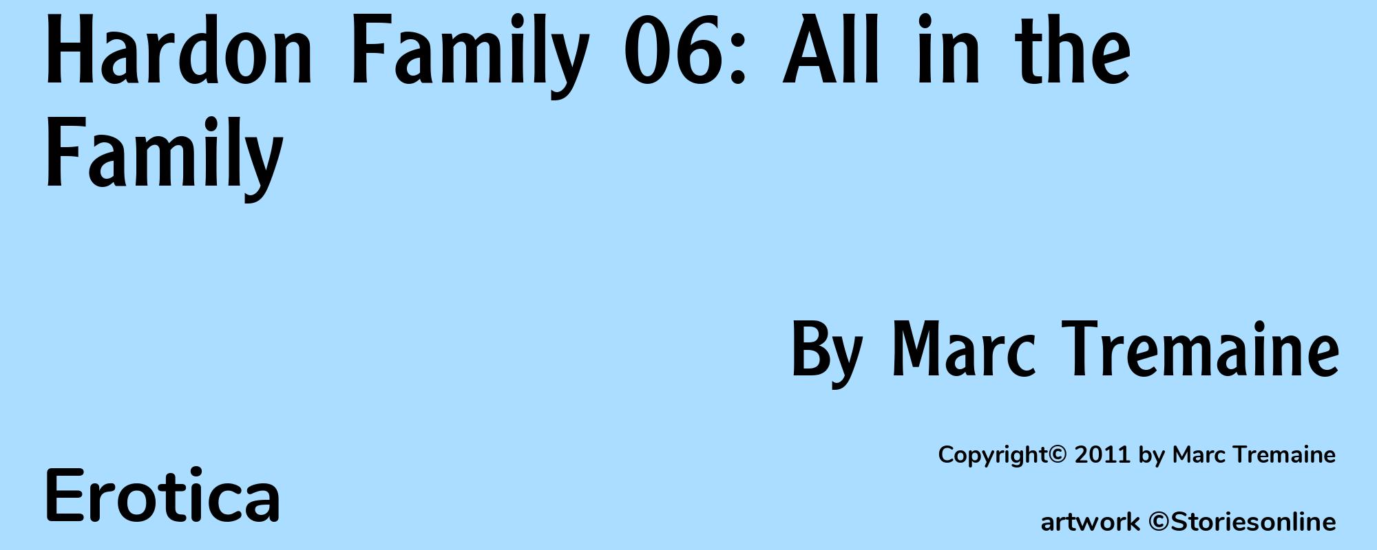 Hardon Family 06: All in the Family - Cover