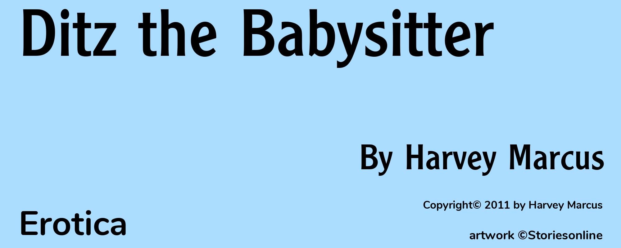 Ditz the Babysitter - Cover