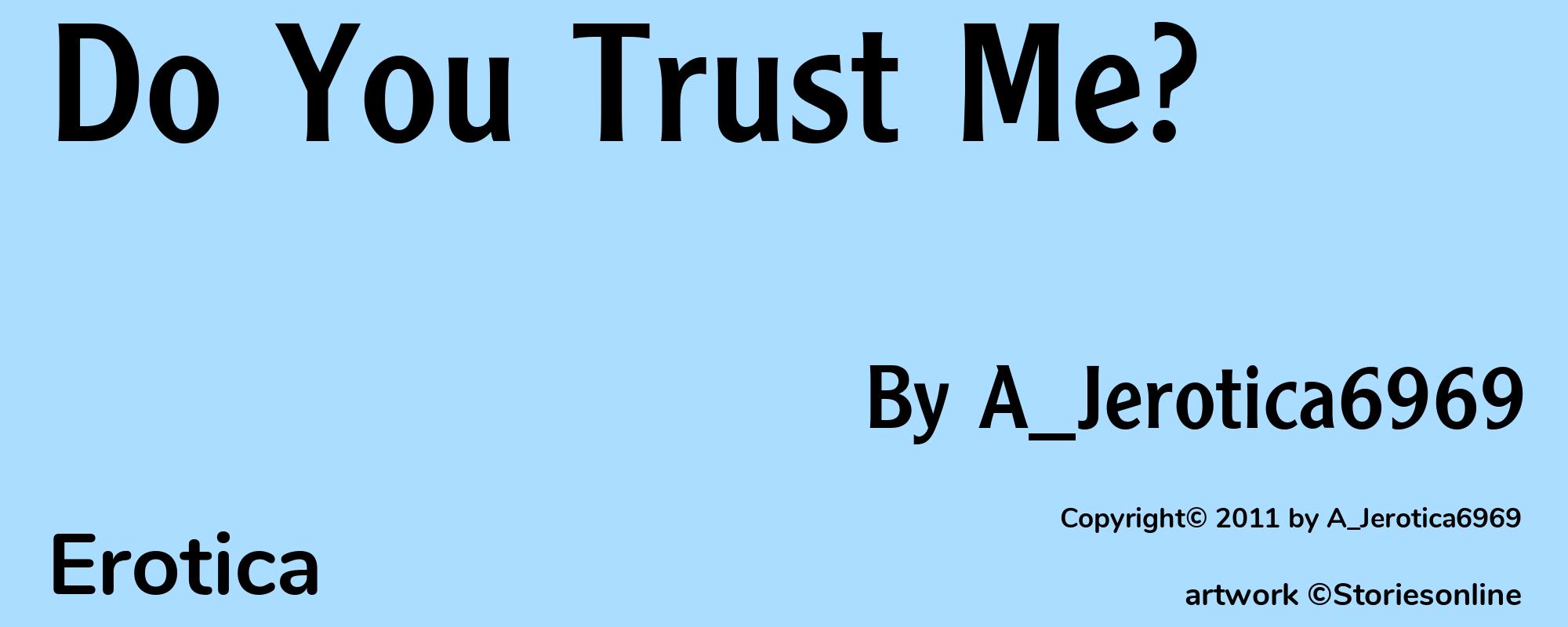 Do You Trust Me? - Cover