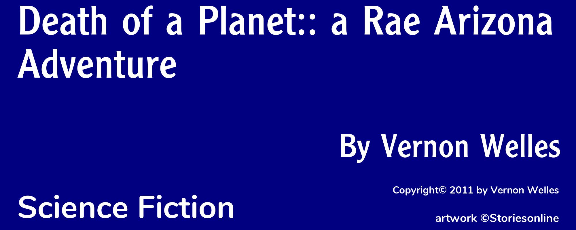 Death of a Planet:: a Rae Arizona Adventure - Cover