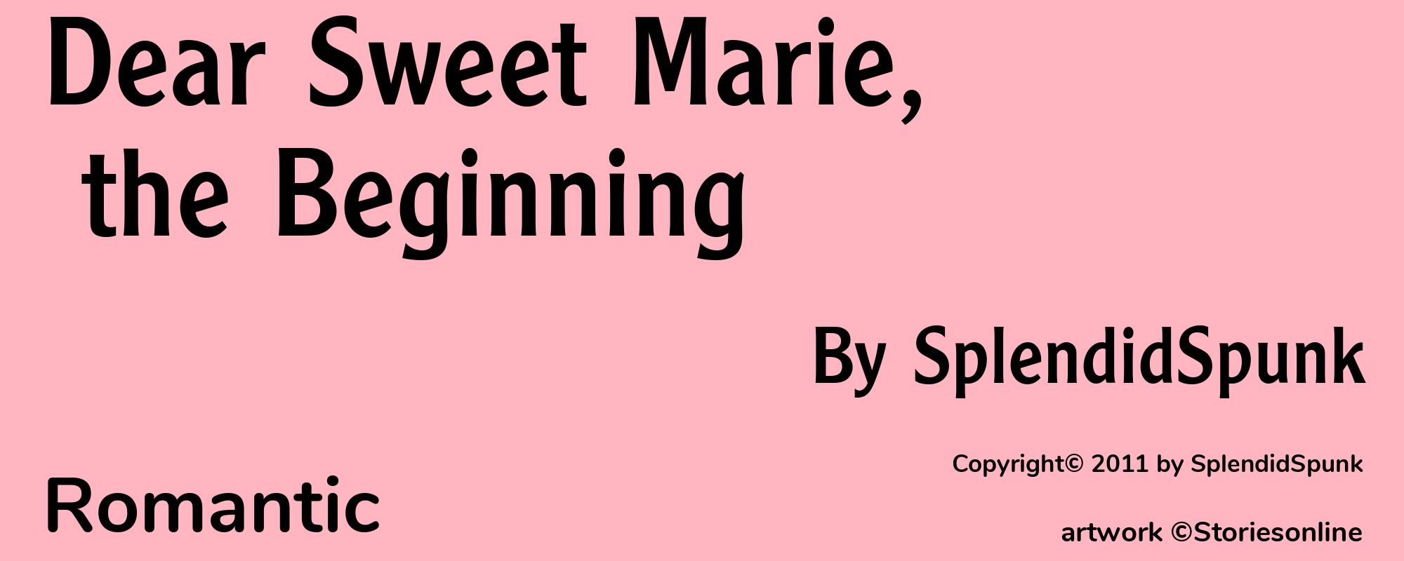 Dear Sweet Marie, the Beginning - Cover