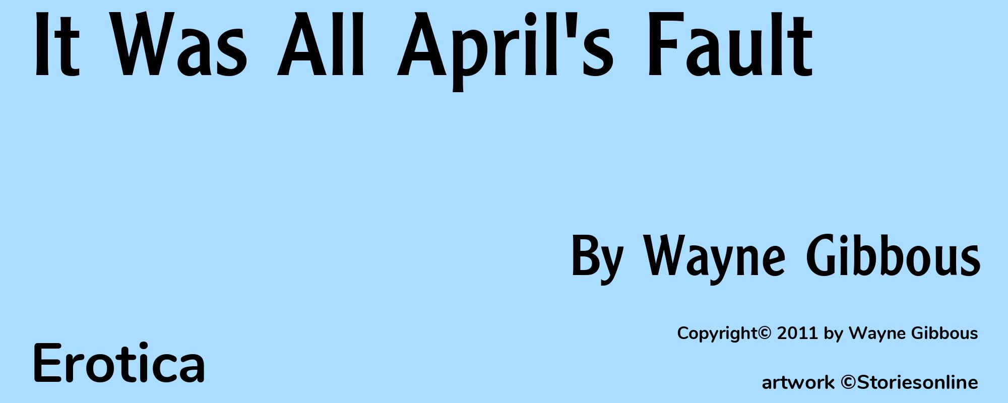 It Was All April's Fault - Cover