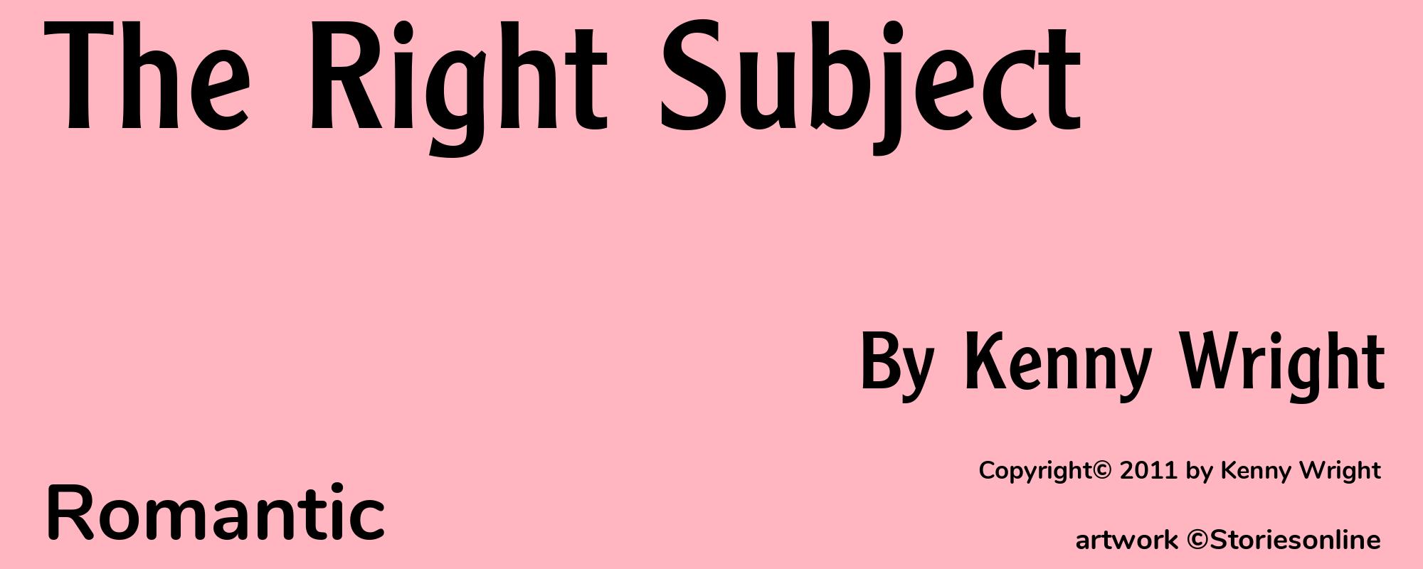 The Right Subject - Cover