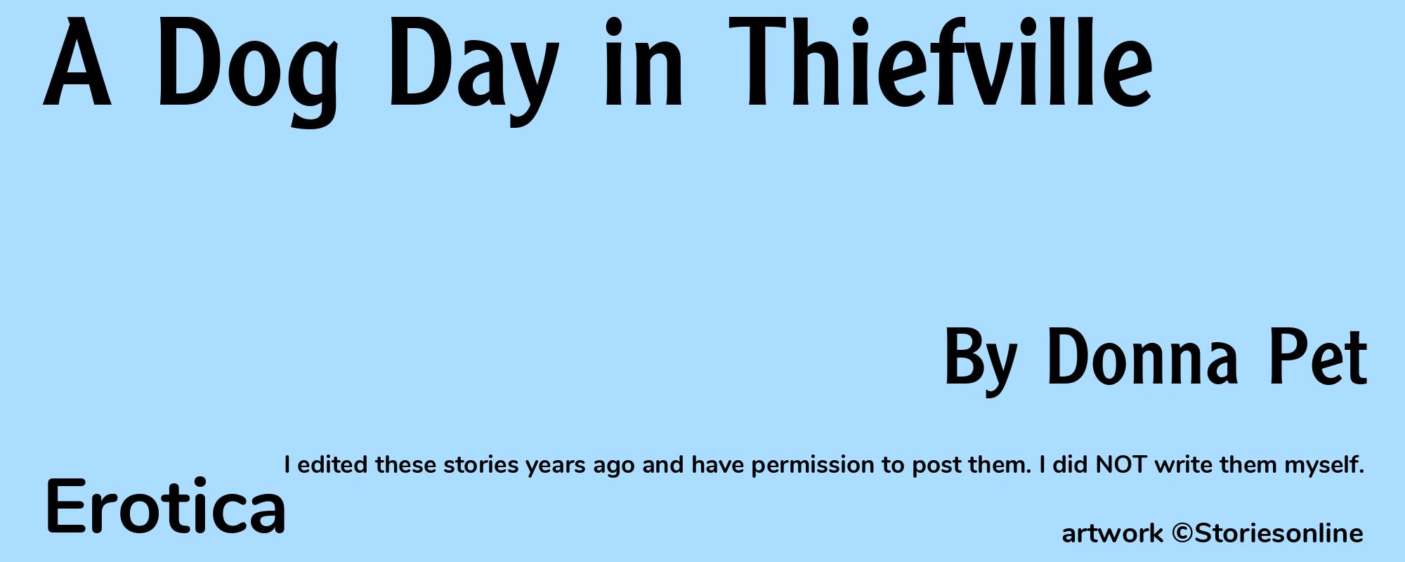 A Dog Day in Thiefville - Cover