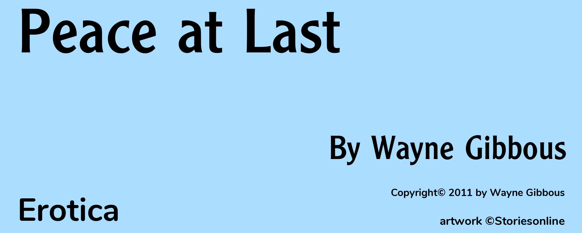 Peace at Last - Cover