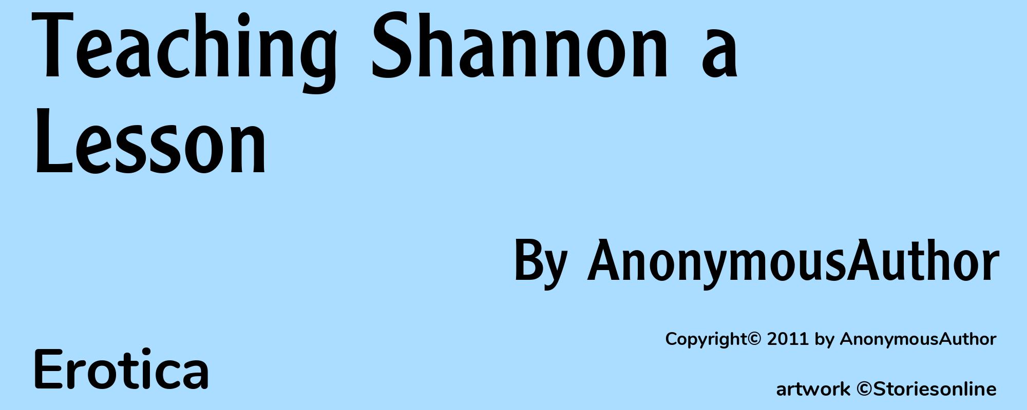Teaching Shannon a Lesson - Cover