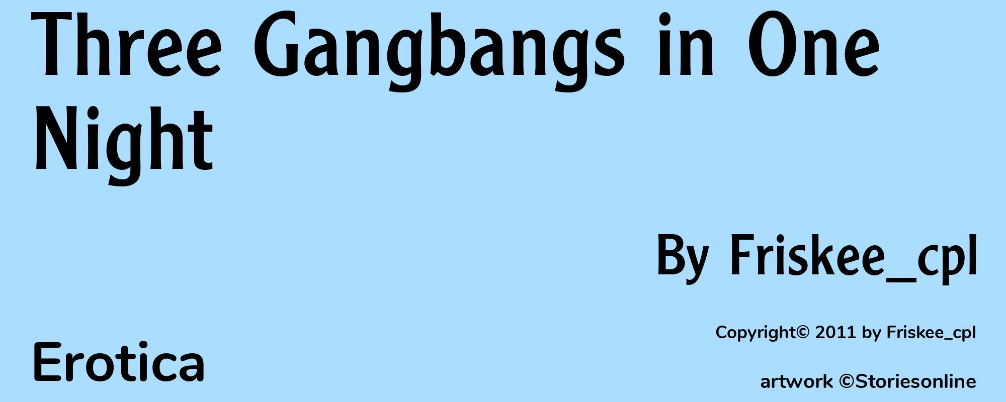 Three Gangbangs in One Night - Cover