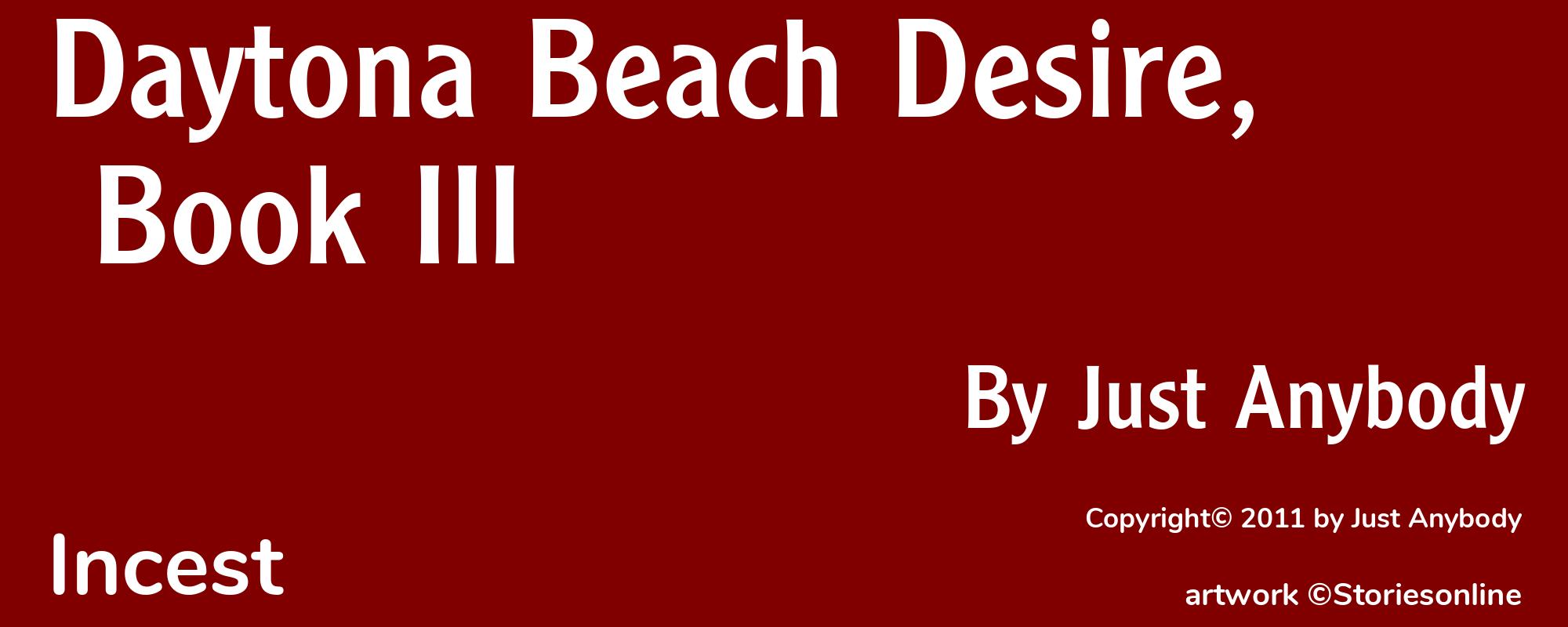Daytona Beach Desire, Book III - Cover