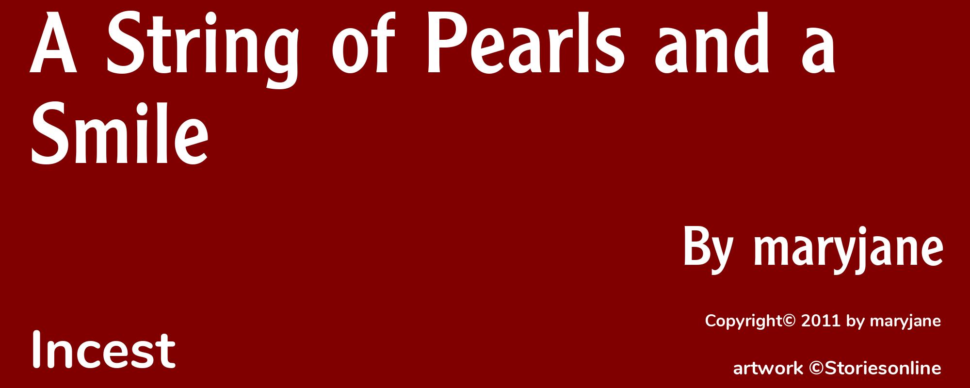 A String of Pearls and a Smile - Cover