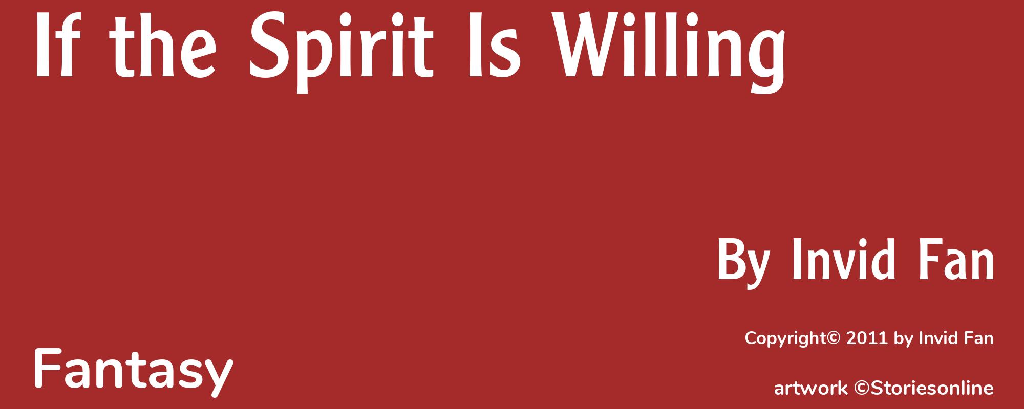 If the Spirit Is Willing - Cover
