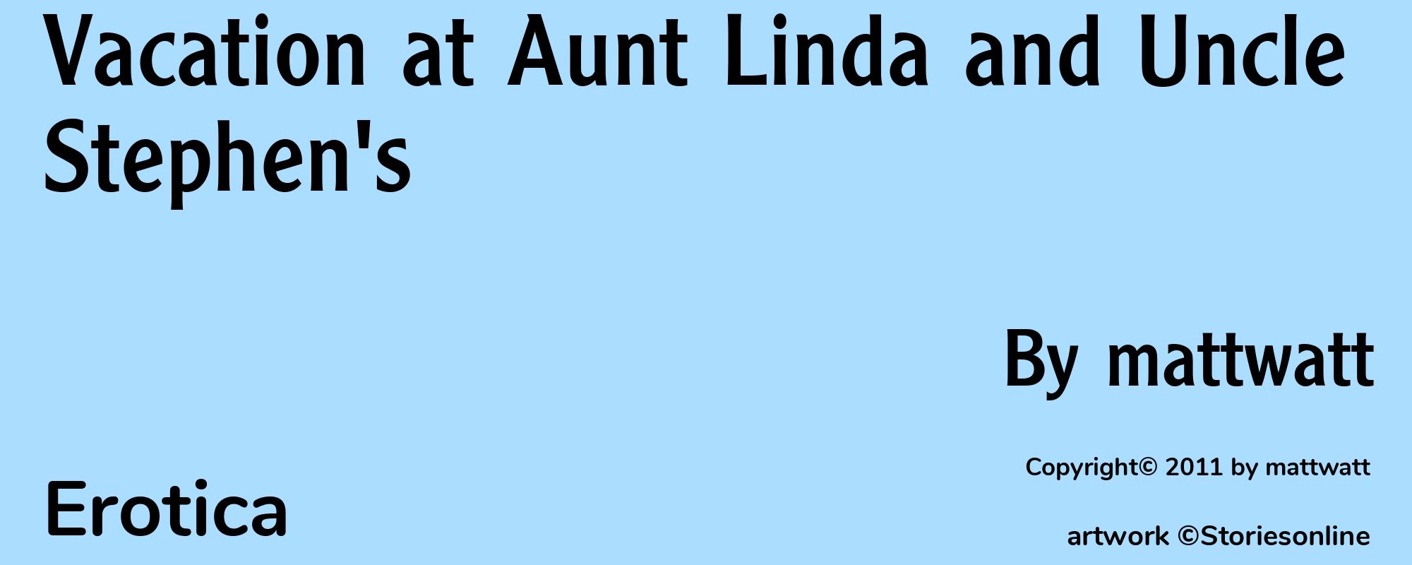 Vacation at Aunt Linda and Uncle Stephen's - Cover