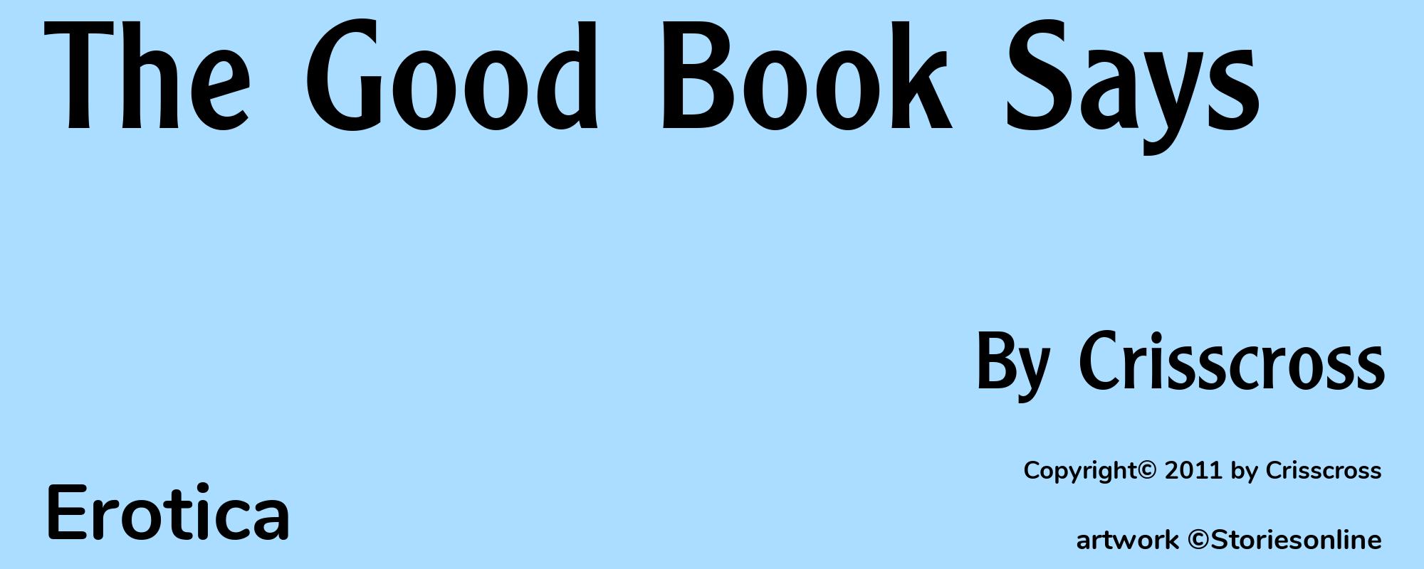 The Good Book Says - Cover