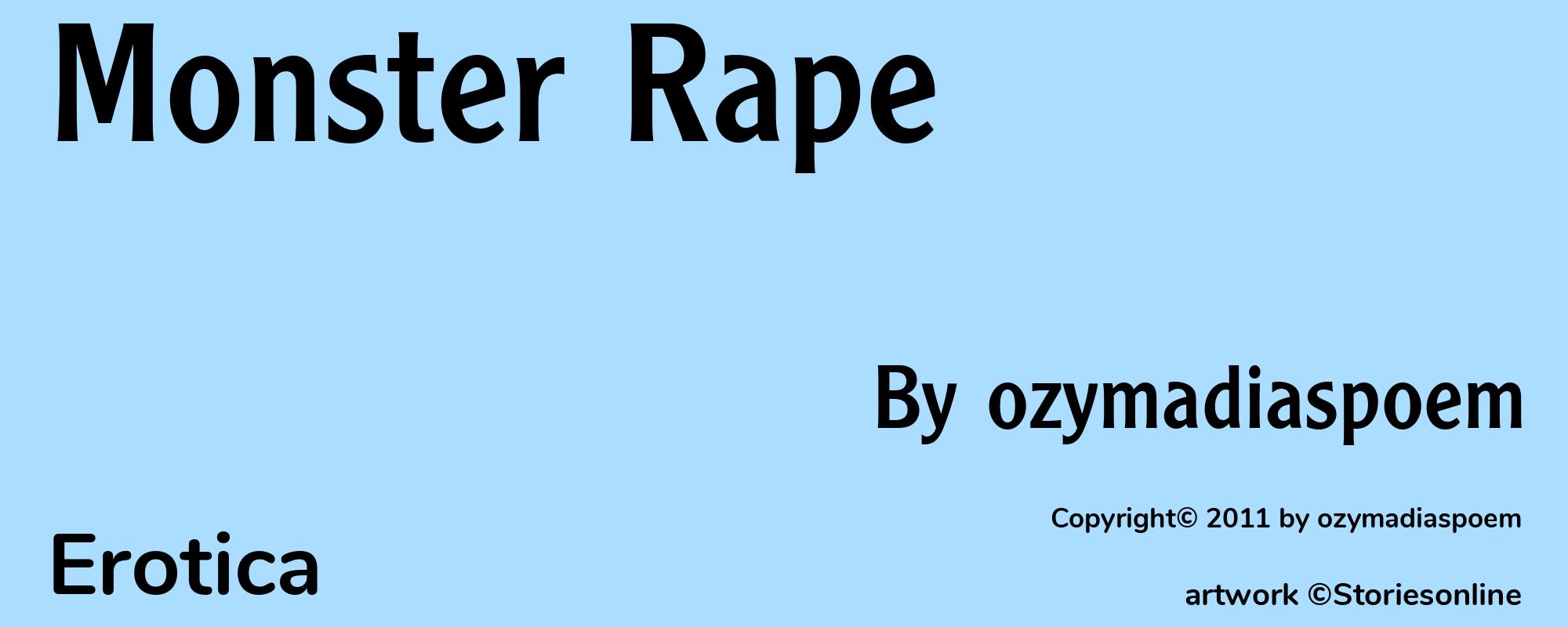Monster Rape - Cover