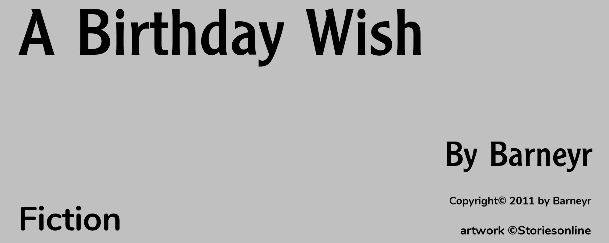 A Birthday Wish - Cover