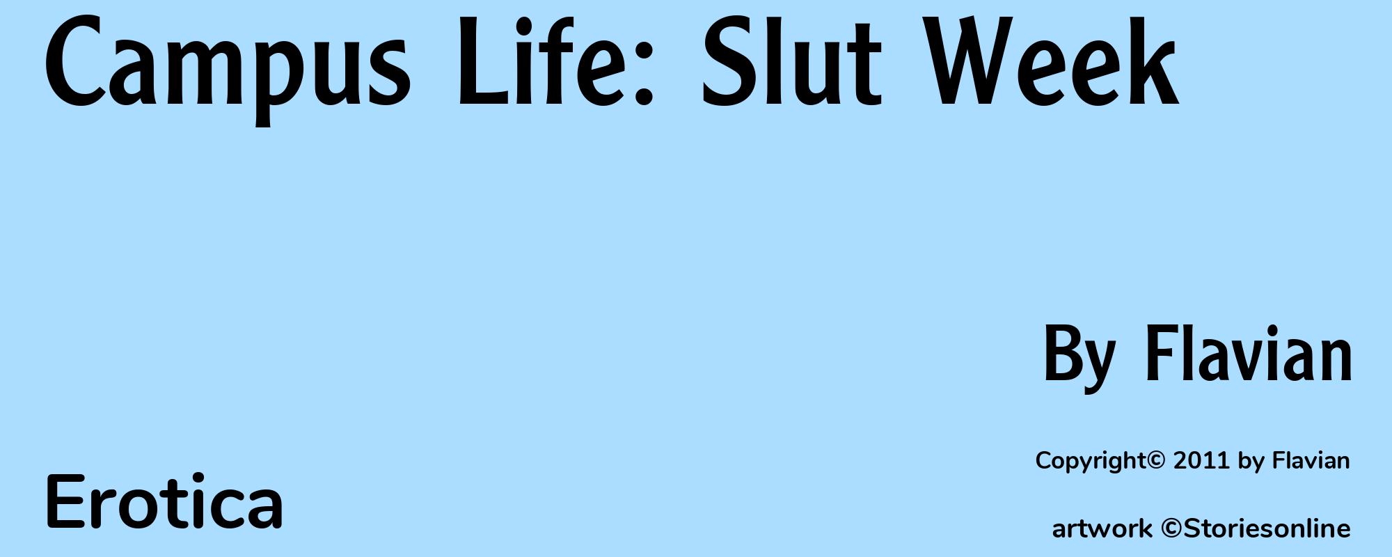 Campus Life: Slut Week - Cover