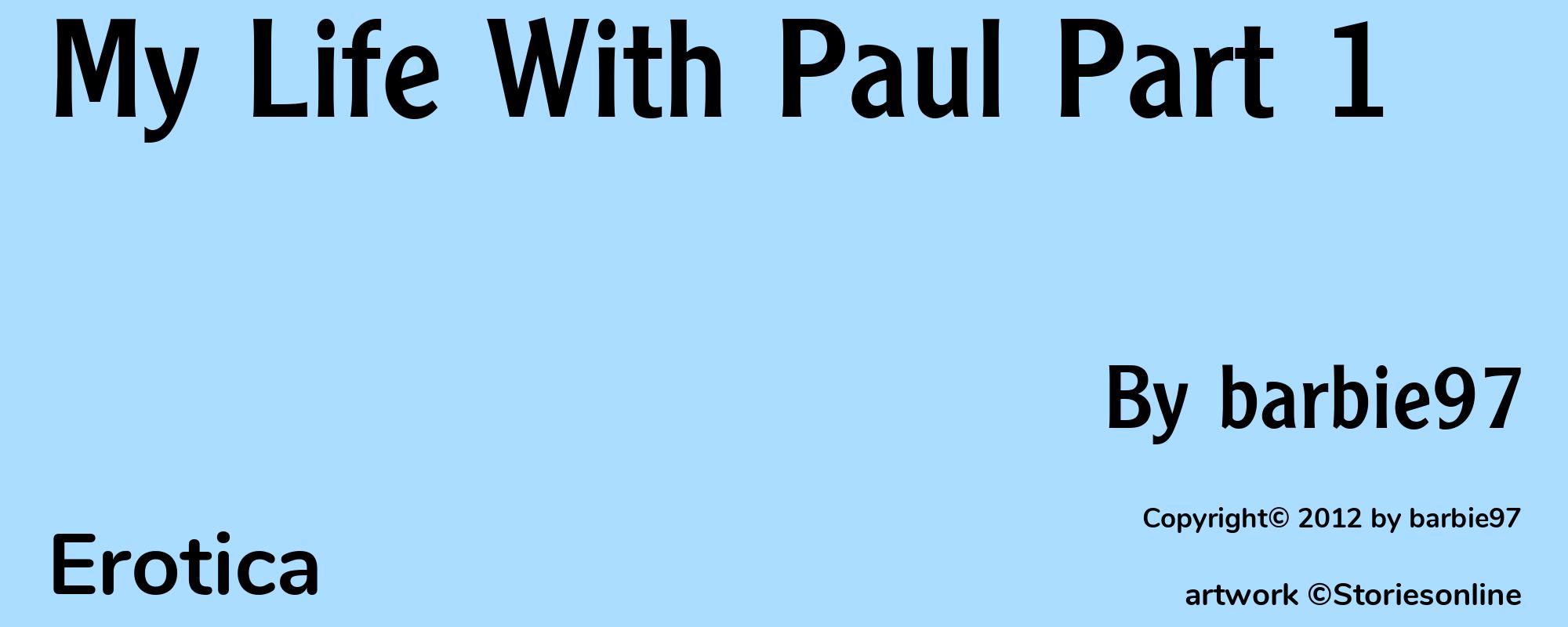 My Life With Paul Part 1 - Cover