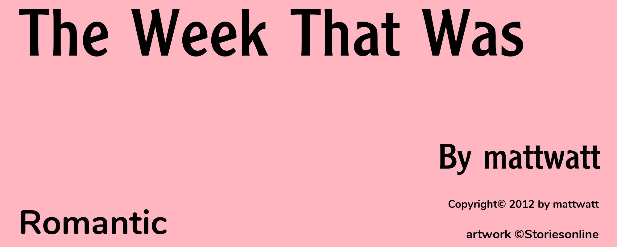 The Week That Was - Cover