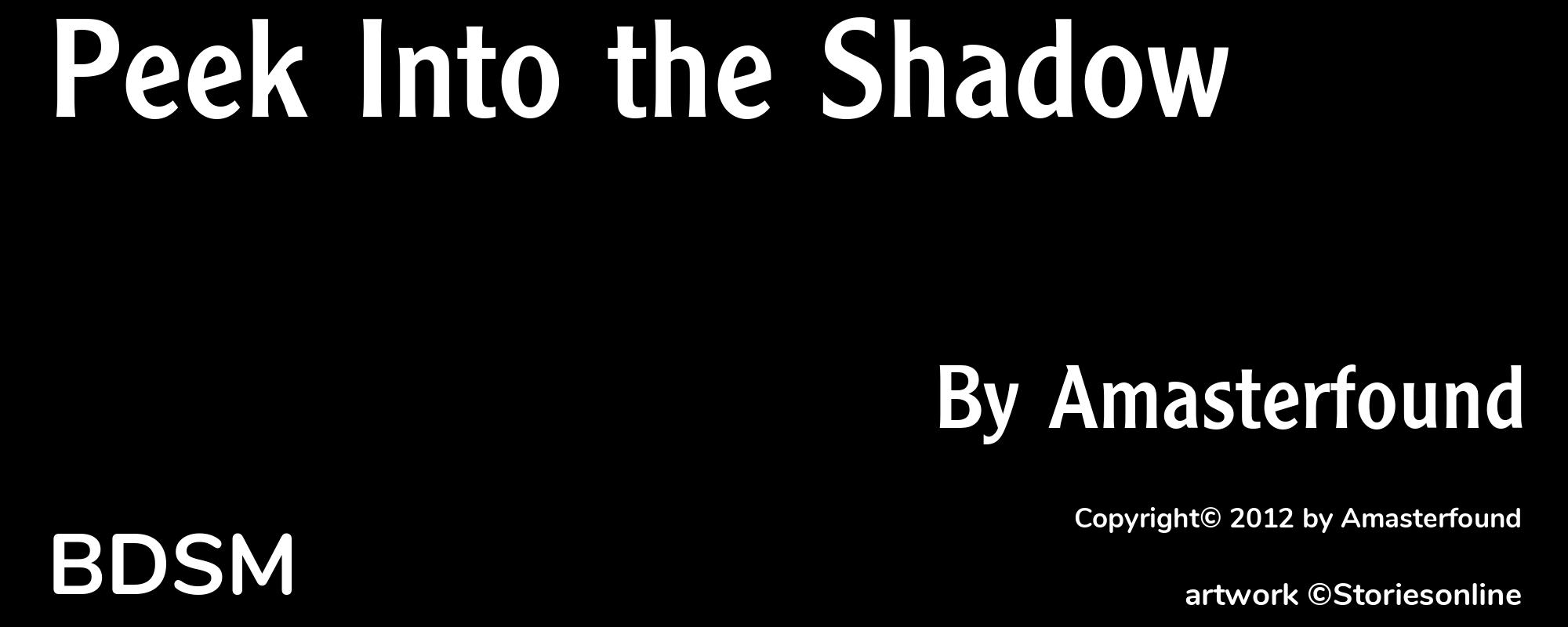 Peek Into the Shadow - Cover